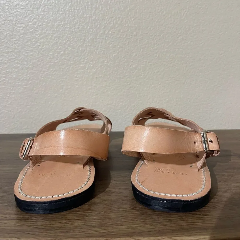 Alex Crane Men's Tan Leather Sandals